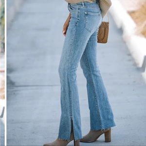 Vici dolls high rise split jeans